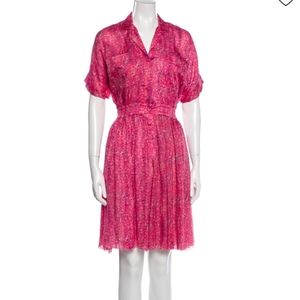 Jason Wu Floral Silk Chiffon Shirt Dress